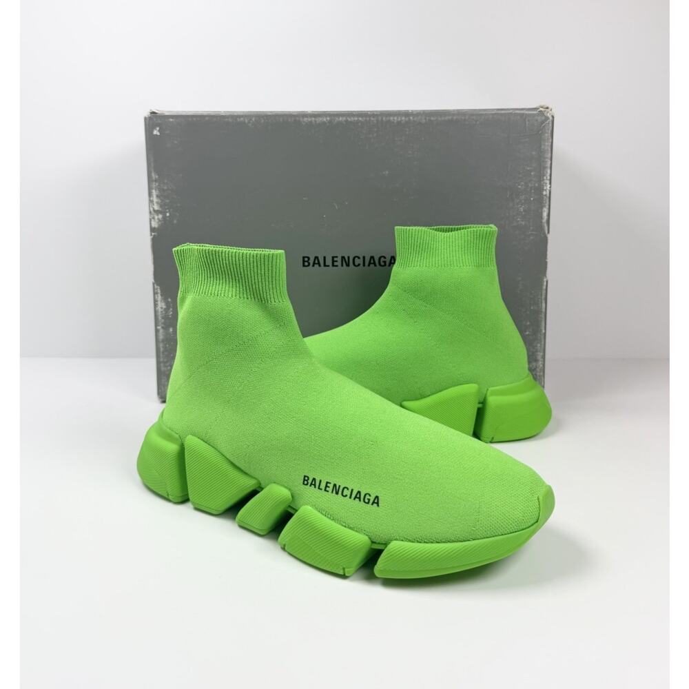 Size 40EU/7US - Balenciaga Speed 2.0 Fluo Green NEW! - Picture 2 of 10